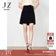 玖姿·安娜蔻A字半身裙女裝夏款通勤OL風(fēng)小個(gè)子顯瘦裙子 素黑 M