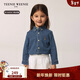 Teenie Weenie Kids小熊童裝25春夏新款男女童寶寶長(cháng)袖牛仔襯衫 牛仔色 110cm