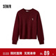森馬（Semir）史努比系列毛衣女冬彩點(diǎn)含羊毛插肩袖繡花圓領(lǐng)套頭衫101724107025