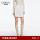 歌莉婭 冬季新品  絲絨繡珠片A型半裙  1ECR2D06A 05W米白 M