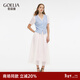 歌莉婭小香風(fēng)套裝女2025新款巨好看大方得體夏裝兩件套1E4RAD08A 05U粉藍 XS