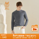 鹿王山羊絨衫男士針織衫毛衣半高領(lǐng)純色簡(jiǎn)約輕薄通勤百搭軟糯親膚 灰色 L 175/92A