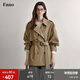 fano studios范洛休閑短款風(fēng)衣外套女2025春新款雙排扣小個(gè)子高級感卡其色大衣 卡其色 XS