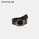 蔻馳（COACH）【品牌直供】男士板扣寬版腰帶皮帶38MM黑色CQ013七夕禮物送男友