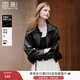 香影黑色皮衣外套女小個(gè)子2026春季新款高級感酷颯風(fēng)短款pu皮夾克 黑色 S 155/80A/85-95斤