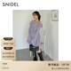 SNIDEL2025秋冬新品甜美收腰荷葉邊雪紡襯衫半身裙套裝SWFO255027 紫色 S （0）