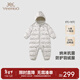 英氏（YEEHOO）【商場(chǎng)同款】?jì)和鸾q服連體衣秋冬保暖嬰兒抗菌衣服超韌絨 花間小鹿【85%白鴨絨】 80 cm-充絨量44g-建議9-18個(gè)月