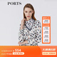 PORTS寶姿春夏新品女裝氣質(zhì)印花絲巾領(lǐng)襯衫LM8B003MPS152 米白色印花 S (4)