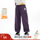 茵曼（INMAN）女童加絨褲子愛(ài)心標章冬季兒童中大童奧粒絨保暖褲保暖休閑長(cháng)褲 紫色 140