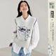對白（DUIBAI）文森特·梵高聯(lián)名提花針織馬甲背心女2026春新款設計感文藝上衣 月光白 M