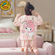 G.duck小黃鴨庫洛米女童睡衣兒童春秋季2025新款純棉長(cháng)袖中大童女孩套裝 CMG-31313粉豎美樂(lè )蒂 均碼 12碼【建議身高115-125CM，體重4