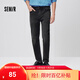 森馬（Semir）森柔|牛仔褲男春季修身小腳長(cháng)褲復古多色水洗褲潮流 牛仔水洗黑98201 32