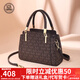 LMK真皮包包女包大容量手提女士包媽媽單肩斜挎包新年女友生日禮物 咖啡色