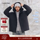 Calvin KleinJeans【防風(fēng)防水】秋冬男士ck90絨戶(hù)外潮流連帽派克羽絨服外套 UB1-太空黑 M