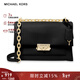 MICHAEL KORS【品牌直供】mk女包輕奢腋下鏈條包單肩斜挎包女送禮生日新年禮物 黑色 35F2G0EF8O BLACK
