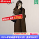 MSJ雙面絨羊毛大衣女2025秋冬新品小個(gè)子時(shí)尚毛呢外套 栗棕色 S 105-120斤