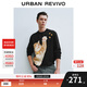 UR2025秋季新款男裝趣味休閑萌寵圖案圓領(lǐng)針織衫UUV950029 黑色 M
