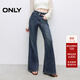 ONLY2025秋季新款復古做舊高腰顯瘦水洗喇叭褲牛仔褲女|125132087 J35復古牛仔390 M M標準褲長(cháng)