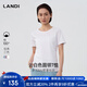 藍地（LANDI）[基礎百搭]圓領(lǐng)純棉短袖空氣感云朵T恤上衣女小衫2025夏新品 云白色 M