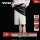 EVISU KURO 女士撞色拼接半身裙2EAGNW1SK199XXDN 黑色骨色 XS 25