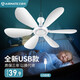 艾美特（AIRMATE）小吊扇學(xué)生宿舍床上電風(fēng)扇大風(fēng)力小風(fēng)扇蚊帳扇微風(fēng)吊扇電扇 USB款 標準款