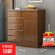 中式實(shí)木斗柜五斗柜餐廳柜落地家用臥室儲物柜客廳簡(jiǎn)約收納抽屜柜 胡桃色【一門(mén)六斗】100X40X100cm