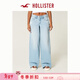 HOLLISTER25春夏baggy美式vibe低腰闊腿牛仔褲女裝355-5393 破洞款，淺色 26 150/66A 2短版