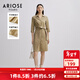 艾諾絲雅詩(shī)【商場(chǎng)同款】春秋新品通勤簡(jiǎn)約素雅收腰翻領(lǐng)連衣裙30319027 卡其色 M
