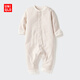 優(yōu)衣庫嬰幼兒寶寶爬爬服/長(cháng)袖嬰兒衣服連體衣481740 30 淺米色 80cm