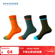 舒雅（Schiesser）男女中性Becover系列3A抗菌棉質(zhì)炫彩高筒襪子混色3雙裝EZ/22337K 橙+綠+黑 3雙 M 24-26cm
