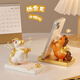 斐月伽2026馬年擺件生肖小馬擺件手機支架桌面創(chuàng  )意裝飾品新年禮物 白色 立馬發(fā)財