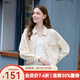 百圖betu女裝2025秋季新款短外套潮流純棉百搭牛仔外套上衣女2507T32 杏色 S