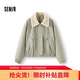 森馬（Semir）外套女冬季夾棉仿羊羔毛翻領(lǐng)oversize磨毛2025巴恩風(fēng)109725108014