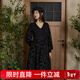 西町村屋（SETIROM）氣質(zhì)連衣裙2023新款女秋冬季法式針織拼接裙子AD8502017 黑色  F