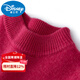迪士尼兒童羊絨衫半高領(lǐng)羊毛衫打底男女中大童女童寶寶套頭加厚毛衣 品牌樹(shù)莓紅【常規單股】 140