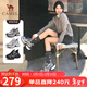 駱駝（CAMEL）【銀熠】老爹鞋女潮酷銀色厚底運動(dòng)休閑鞋 L25S283076 槍黑 38