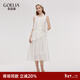 歌莉婭無(wú)袖連衣裙女穿搭2025新款漂亮海邊薄紗裙子1E4R4K19B 07W米色 M