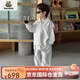 Burwilde國際品牌男童秋裝套裝2025新款帥氣男孩秋季休閑運動(dòng)兒童春秋款馬 灰色（禮盒裝） 120 cm