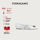 菲拉格慕（Ferragamo）女士銀色新版Vara芭蕾舞平底鞋 0769030_1C _ 65 新年禮物送女友