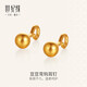 豆豆彎鉤耳釘黃金耳飾古法足金耳鉤養耳棒簡(jiǎn)約百搭送女友新年禮物
