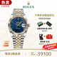 【二手99新】勞力士（ROLEX）男表日志自動(dòng)機械表間金原裝盤(pán)面日期顯示二手奢侈品腕表瑞表男士腕表 36mm藍盤(pán)條釘-原盤(pán)