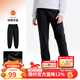 駱駝小駱駝兒童運動(dòng)褲軟殼褲戶(hù)外防水褲男童女童秋冬加絨長(cháng)褲中大童 D65CK08067，幻影黑 170