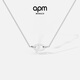 APM Monaco楊紫同款銀白色鎖骨鏈高級時(shí)尚豬鼻子項鏈飾品毛衣鏈新年禮物