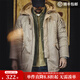 馬登工裝美式復古N3B中長(cháng)款棉服男冬飛行員連帽軍大衣厚款棉襖外套 卡其 M