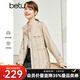 betu百圖女裝秋季新款短外套韓版防風(fēng)派克服長(cháng)袖立領(lǐng)外套女2209T51 卡其色 L