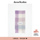 Acne Studios【12期免息】男女同款格紋流蘇彩虹Vally圍巾羊毛披肩 丁香紫/白色 均碼