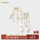 童泰（TONGTAI）寶寶秋衣套裝春秋季純棉嬰兒衣服兒童內衣高腰秋褲睡衣棕色100cm