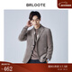 巴魯特（Brloote）男士西服時(shí)尚休閑復古柔軟舒適絨感外套秋冬輕正裝 卡其 170/92A