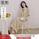 香影小香風(fēng)套裝女2026春新款一整套穿搭上衣半身裙法式兩件套早秋 米黃 M