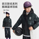 安踏（ANTA）兒童羽絨服歐文聯(lián)名男大童裝25年冬加厚保暖連帽三防352541908 基礎黑/滿(mǎn)印-3 絨子含量80% 150 充絨量131g